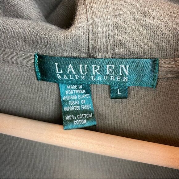 Ralph Lauren Khacki Olive Green Zip Front Hoody Jacket L - Picture 5 of 6